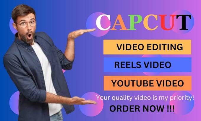 Gig Preview - Be your professional capcut video editing for podcast youtube instagram reel etc