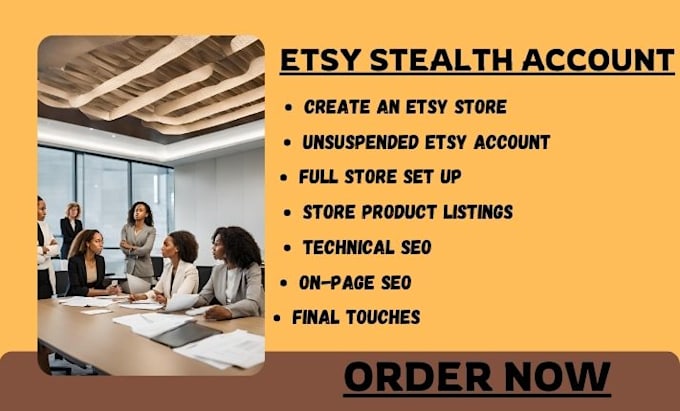 Gig Preview - Create a verified etsy stealth account, etsy stealth shop, etsy product listings