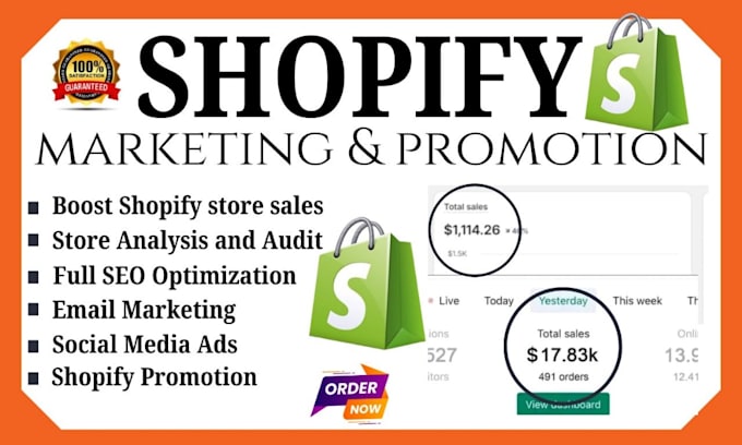 Gig Preview - Boost shopify etsy ebay product marketing promotion shopify facebook easy ads