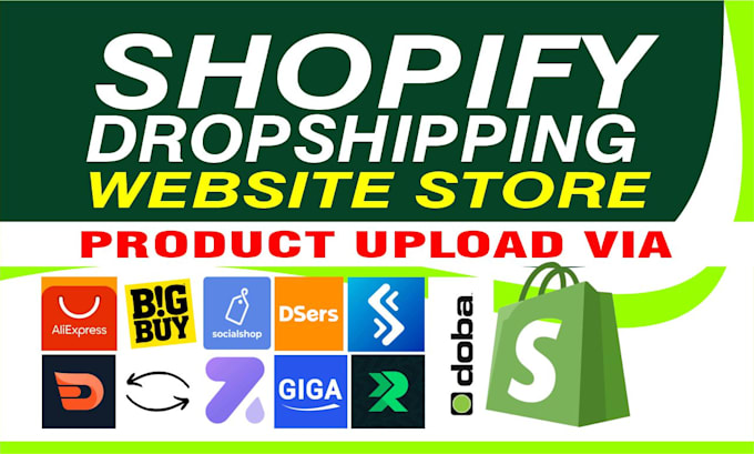 Gig Preview - Design shopify dropshipping store via dsers dhgate eprolo bigbuy doba aliexpress