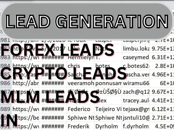 Gig Preview - Generate hot and active crypto leads, crypto email lists, crypto investor leads