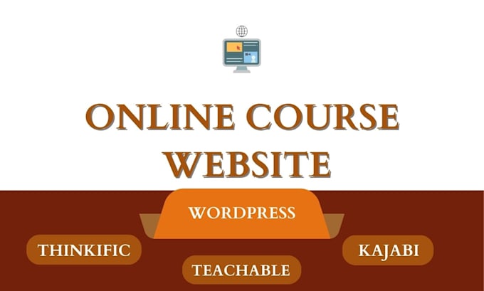 Gig Preview - Do online course website design, build thinkific, kajabi elearning website, lms