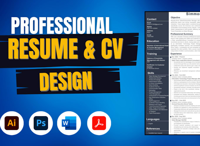 Bestseller - build CV writer template resume maker job application cover letter