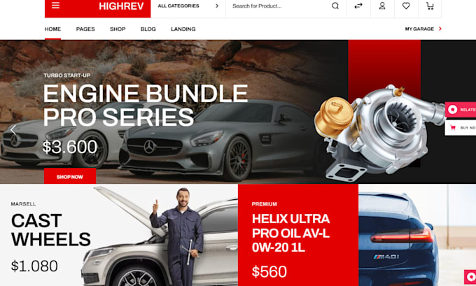 Bestseller - design auto repair shopify store auto part shopify store auto part website