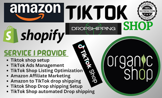 Gig Preview - Tiktok shop dropshipping amazon to tiktok shop dropshipping product listing ebay