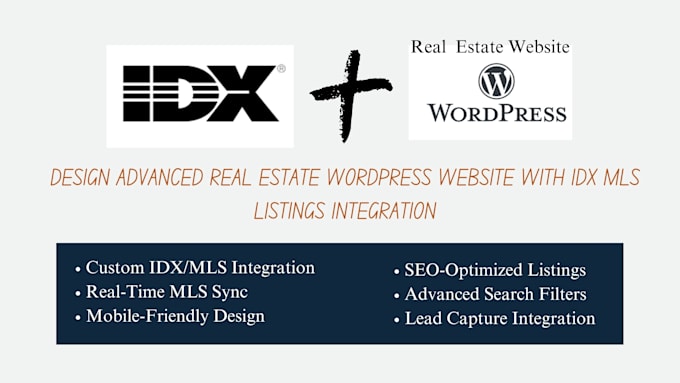 Gig Preview - Design advanced real estate wordpress website with idx mls listings integration