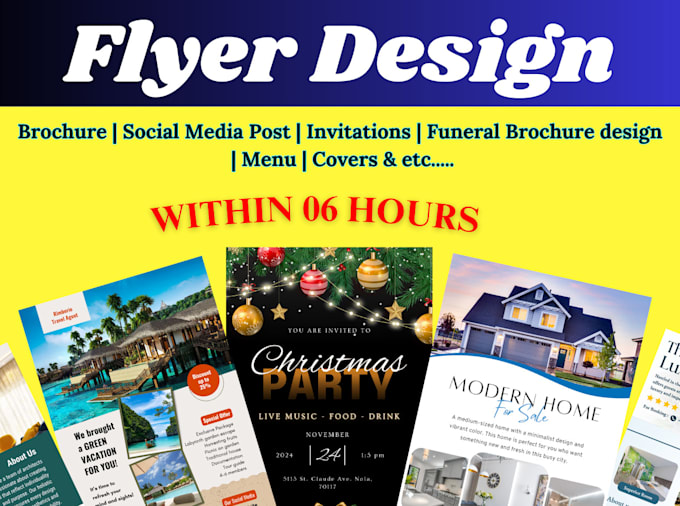 Gig Preview - Design a flyer, menu, brochure or poster graphic