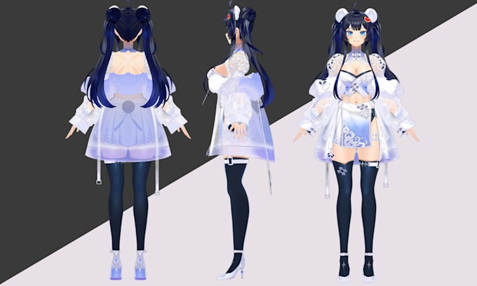 Bestseller - create custom 3d vtuber model 3d avatar vrchat avatar 3d vtuber for vrchat game