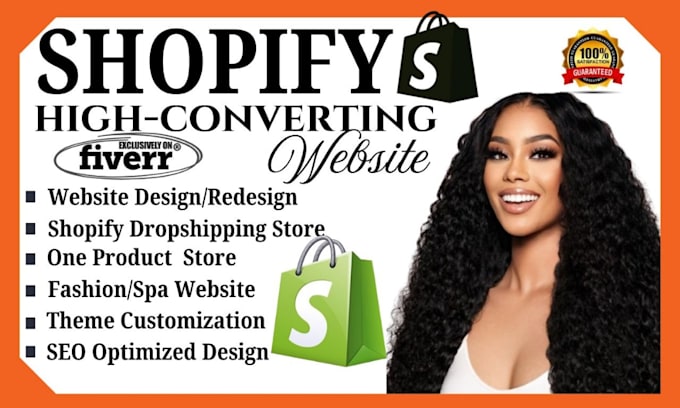 Gig Preview - Create stunning shopify dropshipping store shopify store design website redesign