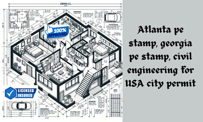 Gig Preview - Provide architecture, structure and mep drawings set for city permits with stamp