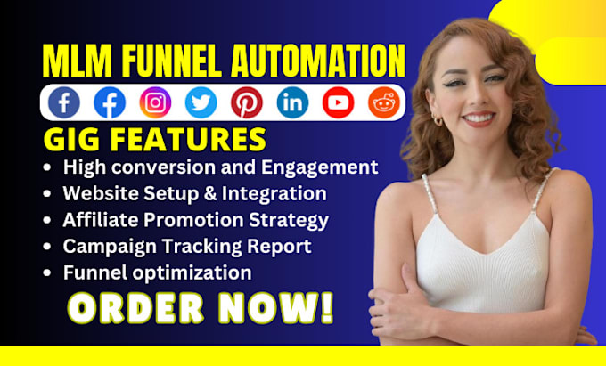 Gig Preview - Do MLM sales funnel, autoresponder landing page, promotion, MLM website