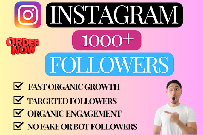 Gig Preview - Buy your instagram 5000 followers organically fast