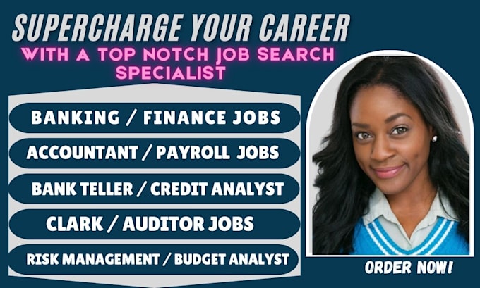 Gig Preview - Search and apply for banking, finance, account, payroll, clark, and auditor job