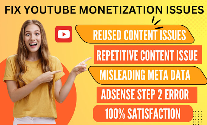 Gig Preview - Fix youtube monetization issues, reused content issues, adsense problem