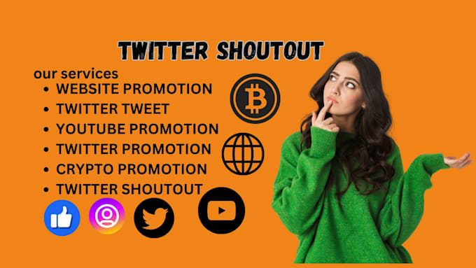 Gig Preview - Do twitter promotion shoutout website share link to 90m active yt, fb, ig users