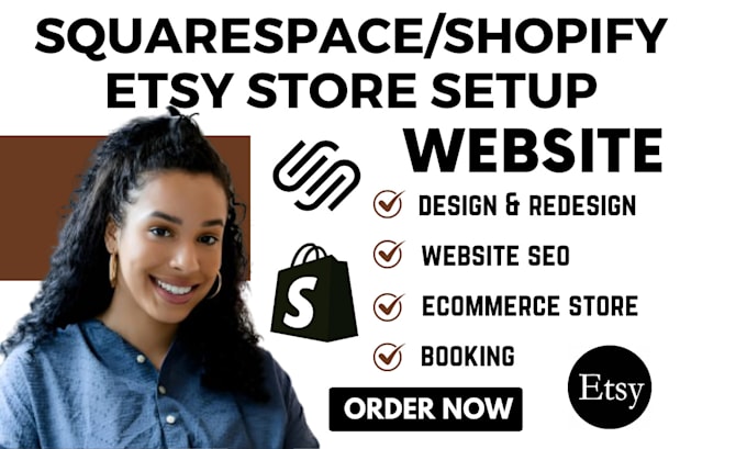 Gig Preview - Redesign shopify squarespace website design printify etsy printful seo listing