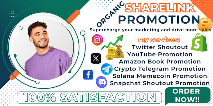 Gig Preview - Promote and share your website link to 150m twitter, ig, yt, nft, crypto users