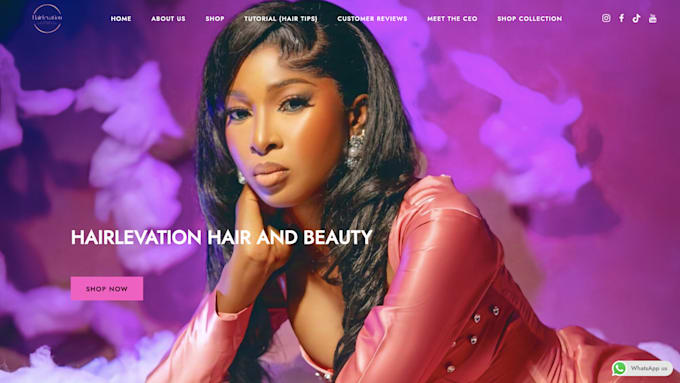 Gig Preview - Redesign hair extension website woocommerce website vagaro website beauty store