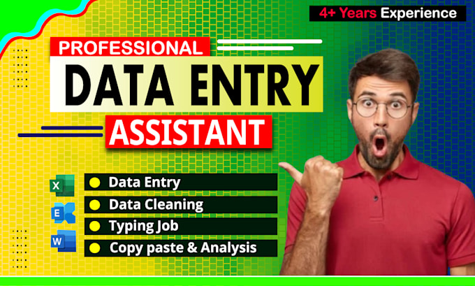 Gig Preview - Do data entry job,  data mining , typing, copy paste, excel data entry