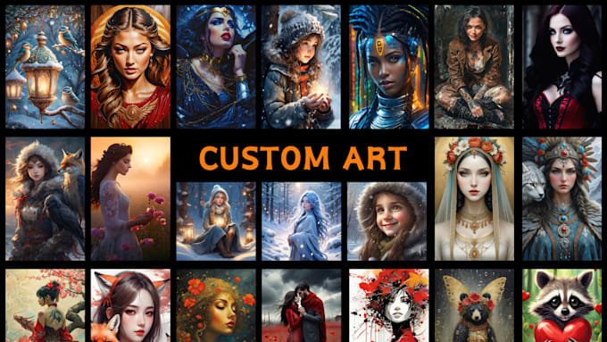 Gig Preview - Create any kind of ai custom art for you