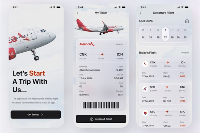 Gig Preview - Flight booking app ticket booking app hotel booking app traveling app