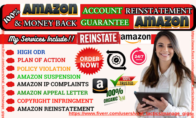 Gig Preview - Amazon reinstatement, suspension appeal, account activation, poa for ebay, etsy