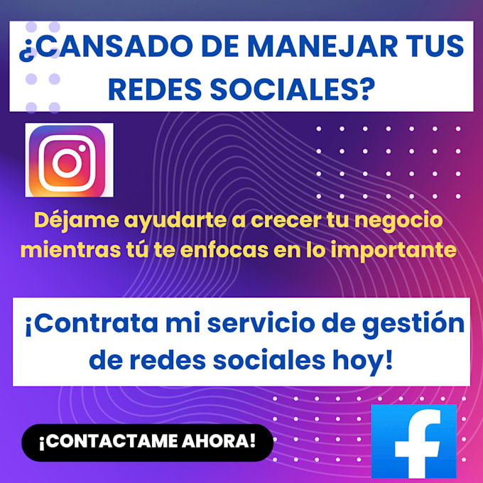 Gig Preview - Gestionare tus redes sociales por 7 días en español