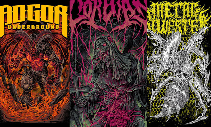 Gig Preview - Design dark art,horror,skull,death,album cover,heavy metal,tattoo,t shirt,poster