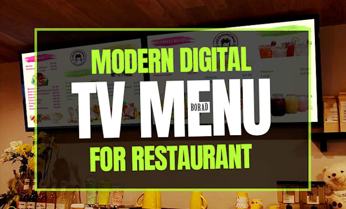 Bestseller - design digital menu board TV restaurant menu