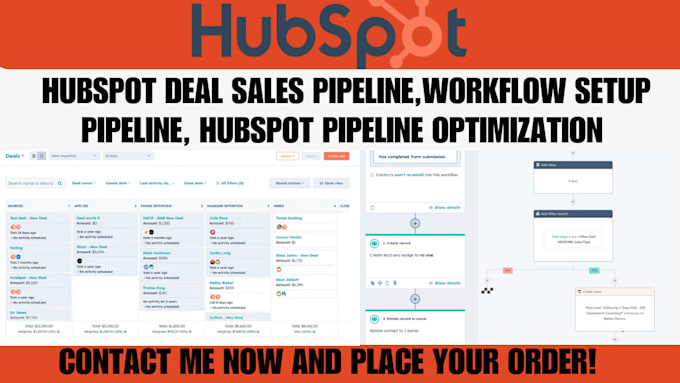 Gig Preview - Setup hubspot deal sales pipeline, workflow pipeline and pipeline optimization