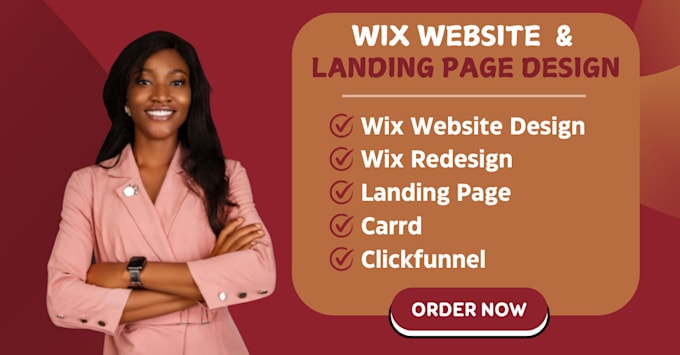 Gig Preview - Do wix website design , redesign, carrd, landing page, click funnel