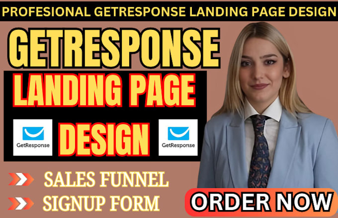 Gig Preview - Design landing page with getresponse, mailchimp or wordpress sendinblue