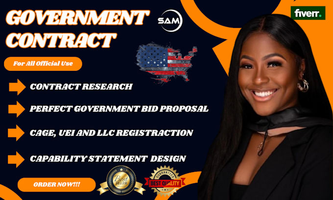 Gig Preview - Do federal government contract research bid proposal rfp rfi rfq grant writing