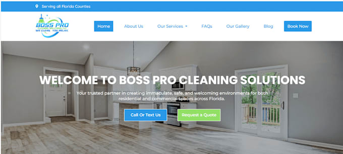 Gig Preview - Build cleaning service website office cleaning booking koala