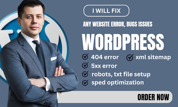 Gig Preview - Resolve 403, 404, 500, 503 errors on your wordpress website efficiently