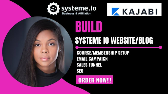 Gig Preview - Do systeme io website, sales funnel, landing page, automation and blog website