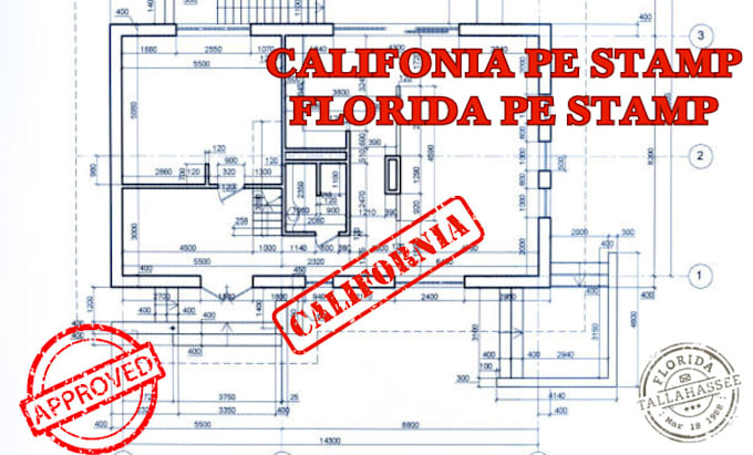 Gig Preview - Do pe stamp, califonia stamp, florida stamp, and city permit