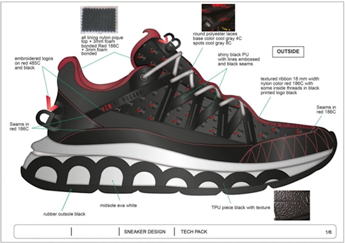 Bestseller - design shoe techpack, footwears sneaker design, hill, boot and sander design