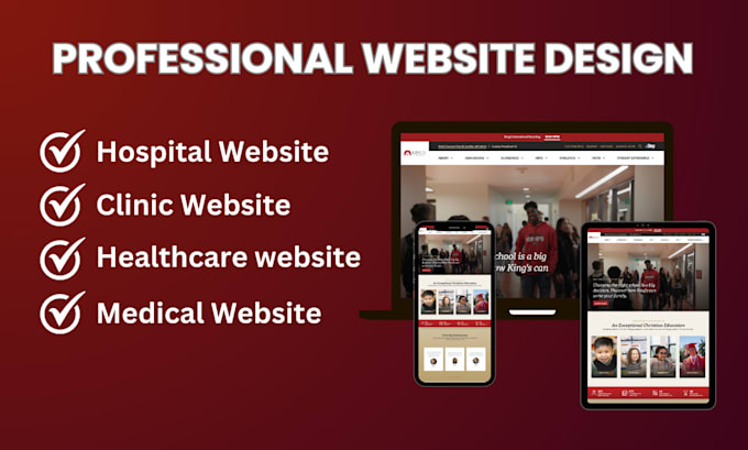 Gig Preview - Design hospital website, healthcare website, clinic website