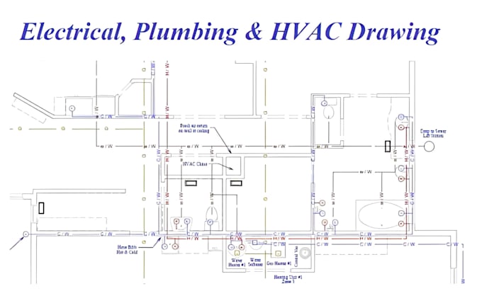 Gig Preview - Do architecture, mep, hvac, plumbing, electrical permit drawings