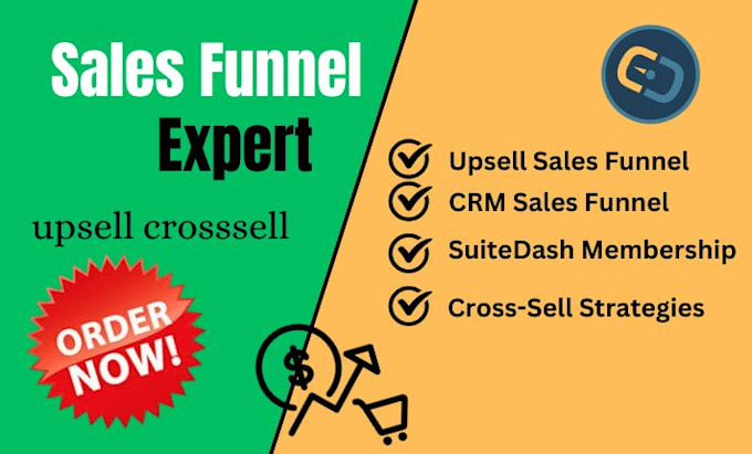 Gig Preview - Create upsell crosssell sales funnel with suitedash optimizepress membership