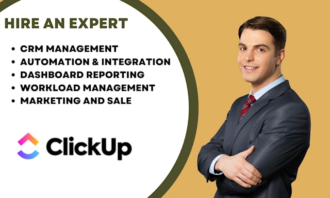 Gig Preview - Set up and automate your clickup for project management, CRM, and workflows