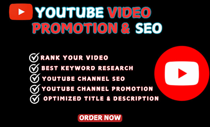 Gig Preview - Do youtube promotion and SEO expert for top ranking