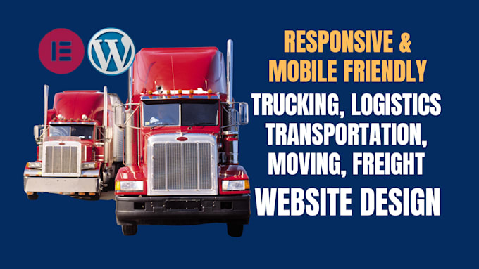 Gig Preview - Design trucking logistic moving transportation freight website design