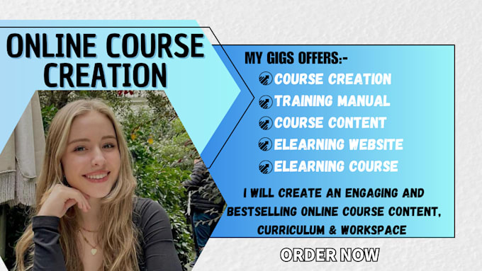 Gig Preview - Do online course creation, course content, and lesson plan on thinkific