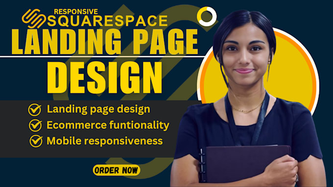 Gig Preview - Design or redesign squarespace landing page, squarespace landing page website