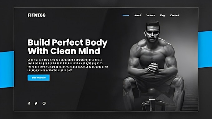 Gig Preview - Design a website for personal trainer, fitness trainer, coach yoga, gym website