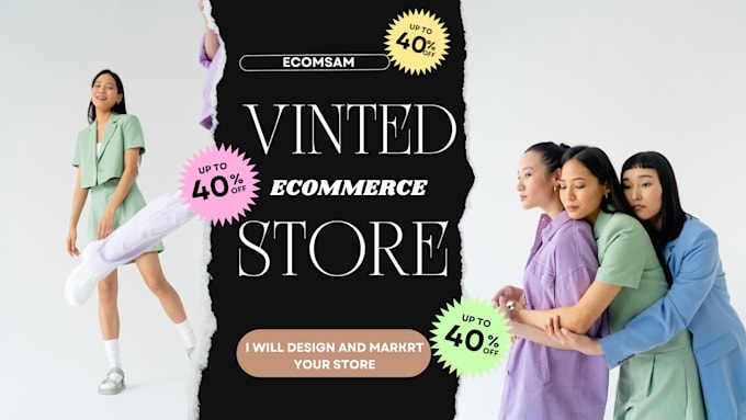 Gig Preview - Design vinted store, list products, and run real organic traffic to your store