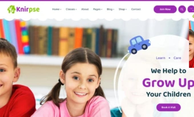 Gig Preview - Create daycare website, childcare, kindergarten website preschool on wix website