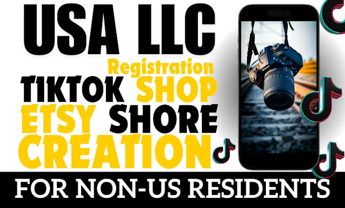 Gig Preview - Register USA llc create US tiktok shop US etsy shore setup for non US residents